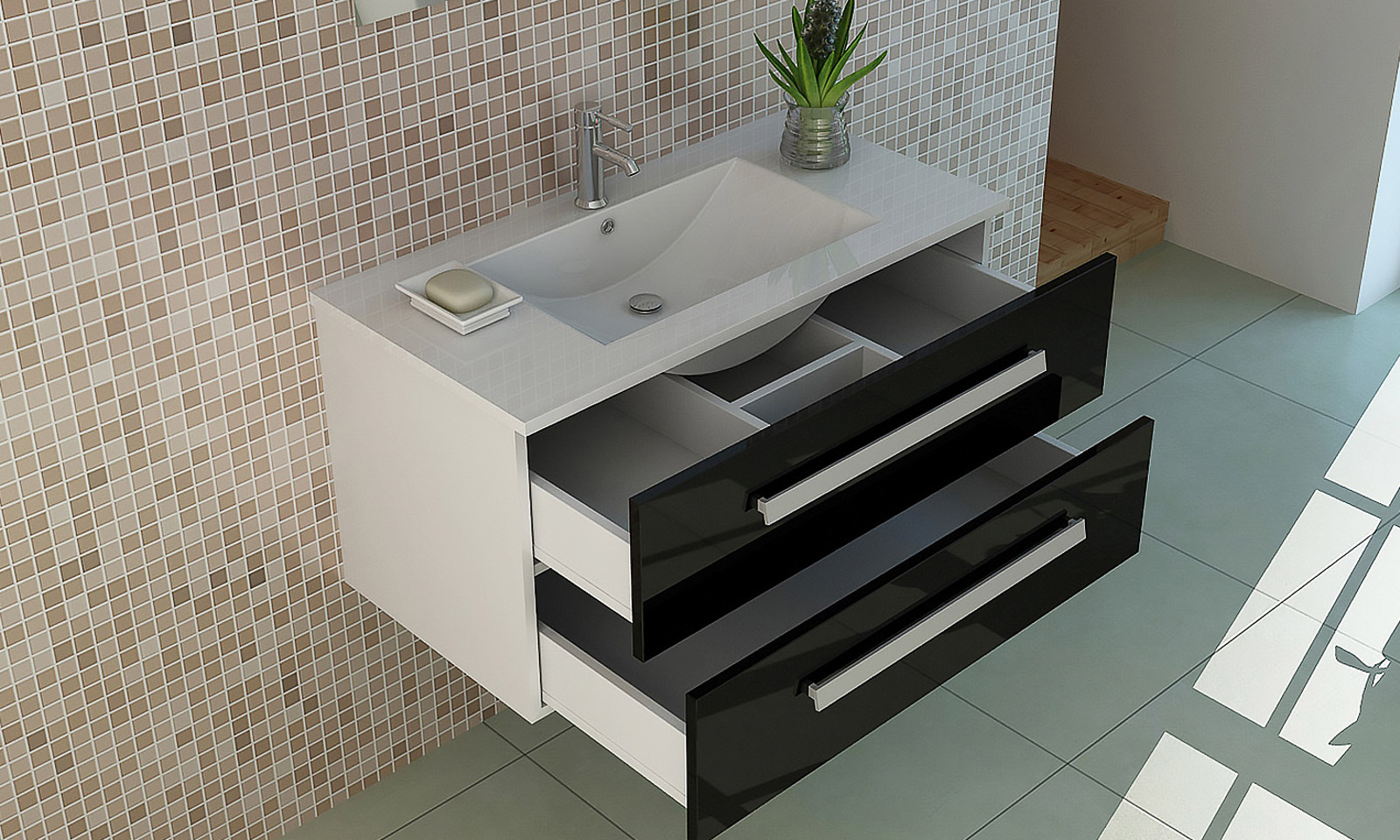 Bath vanity Set in black