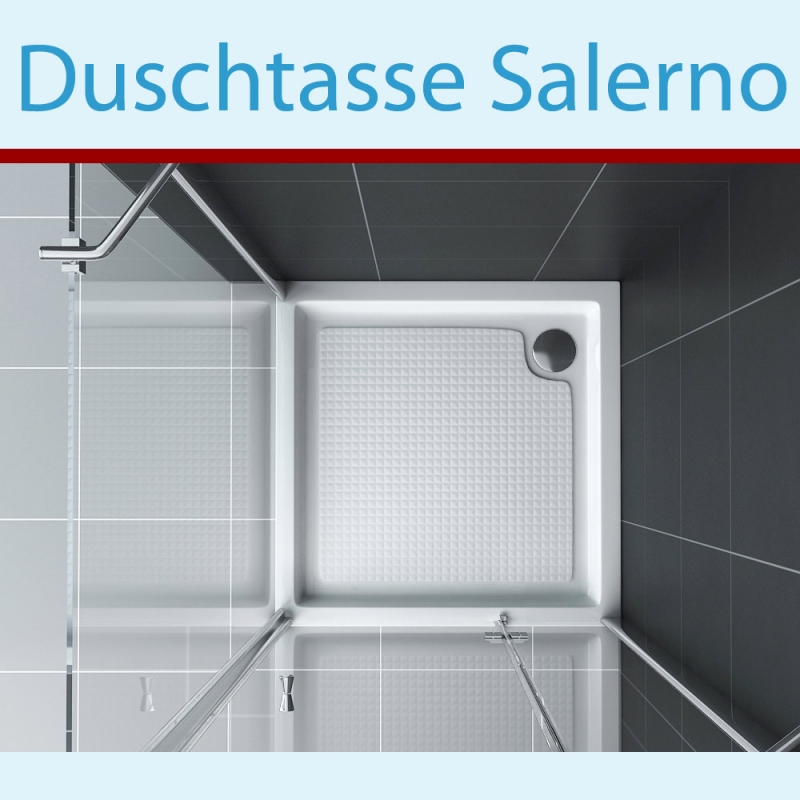 Duschtasse Salerno 80 x 80 cm Bad Glas Dusche Tasse Jet-Line Duschwanne Duschboden Badezimmer Dusche