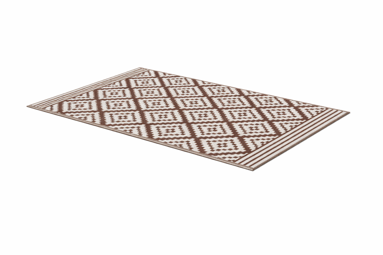 Garten Teppich Outdoor Kunststoffteppich AUSTIN  braun 90x150cm Terrasse Balkon