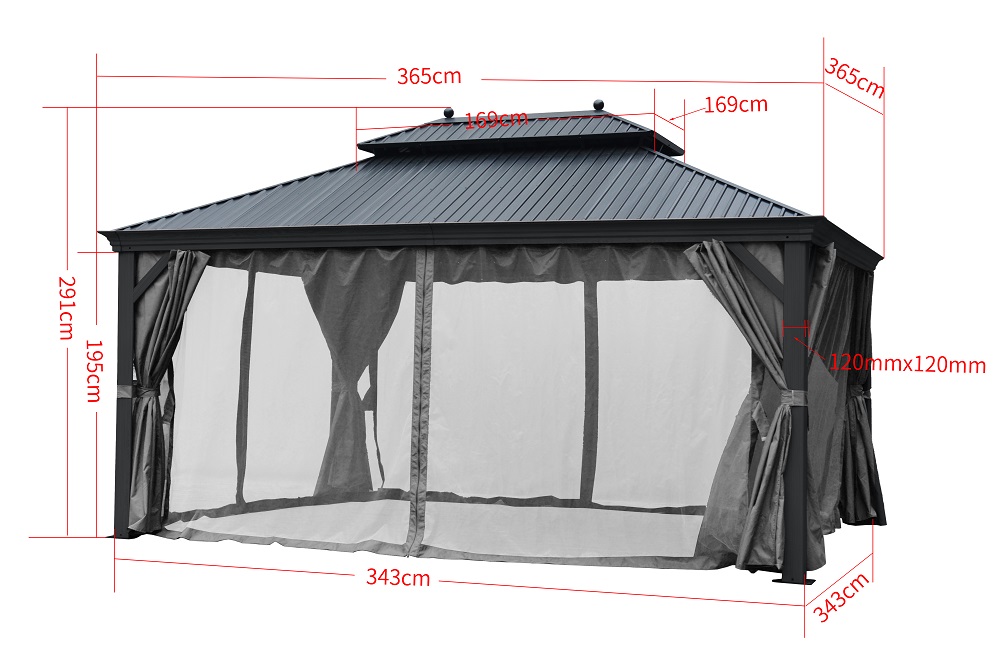 Jet-Line Pavilion Gazebo BAGDAD 3x5m