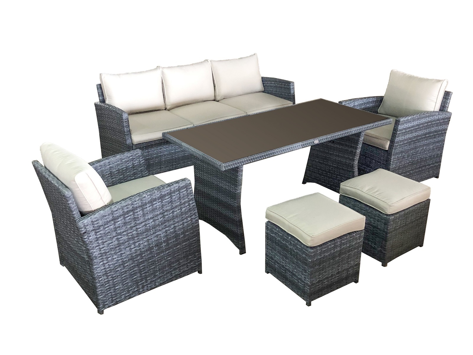 Jet-Line Outdoor Lounge- and Dining-Set "Havanna", gray