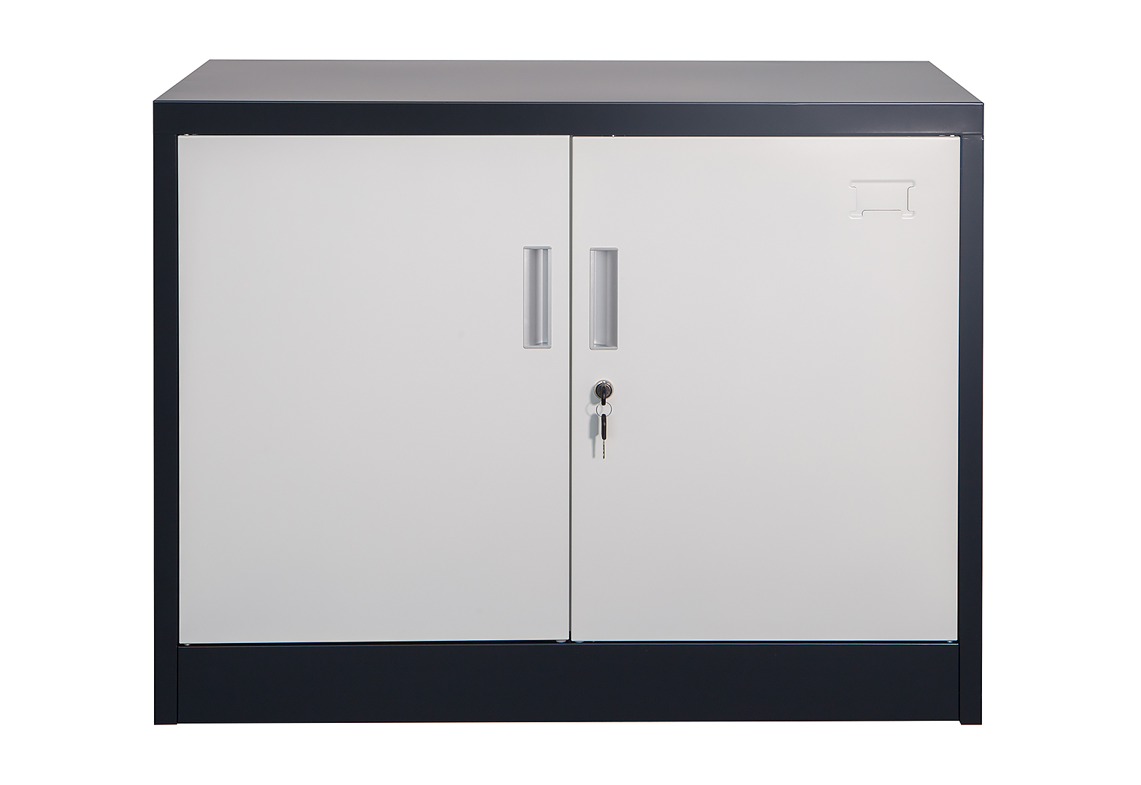 Steel Office-Cabinet, "Saratow, dark-gray/white