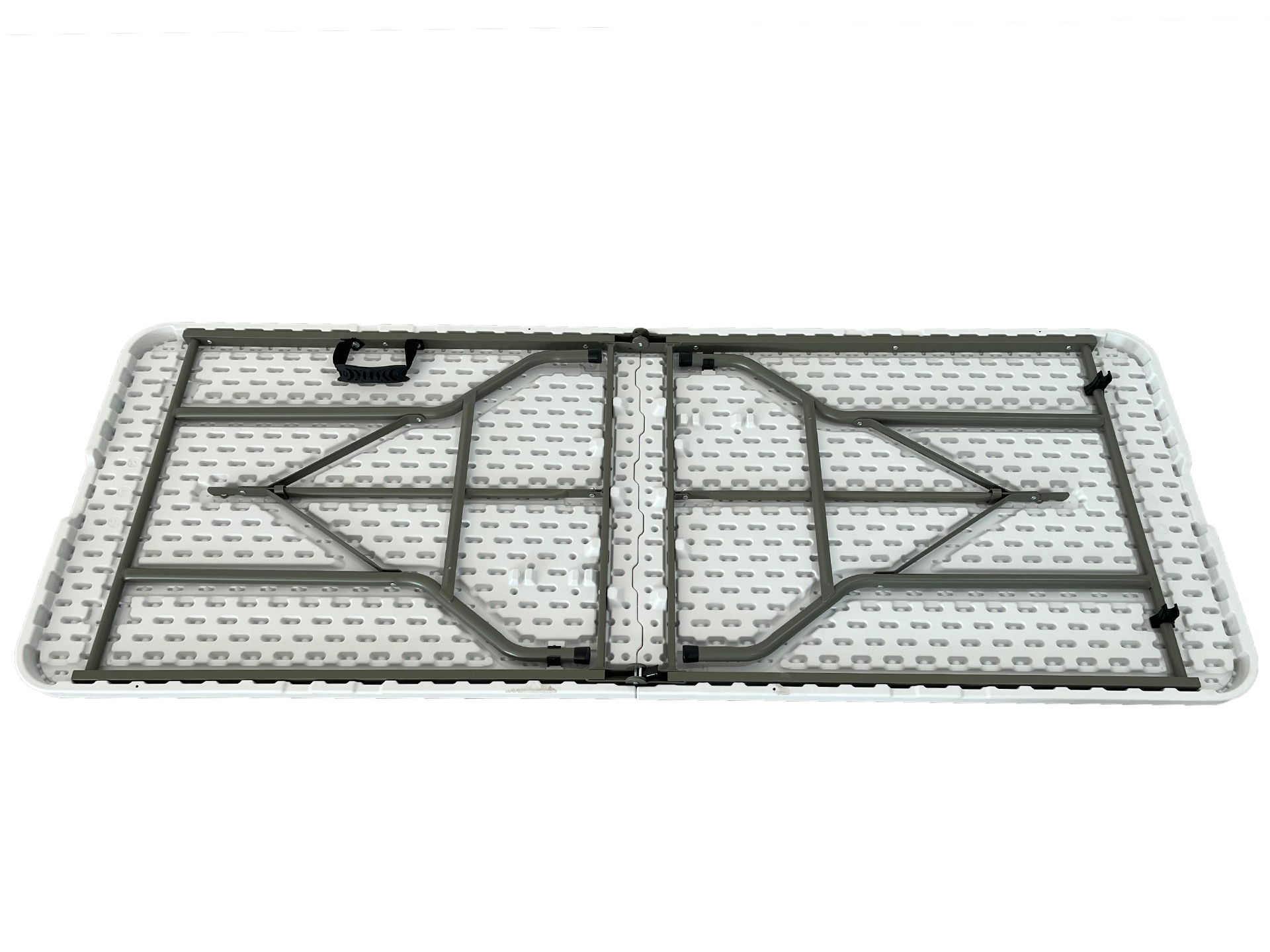 Buffettisch Gartentisch Klapptisch zusammenklappbar faltbar weiß grau 180x70x74cm NIKOLAUS