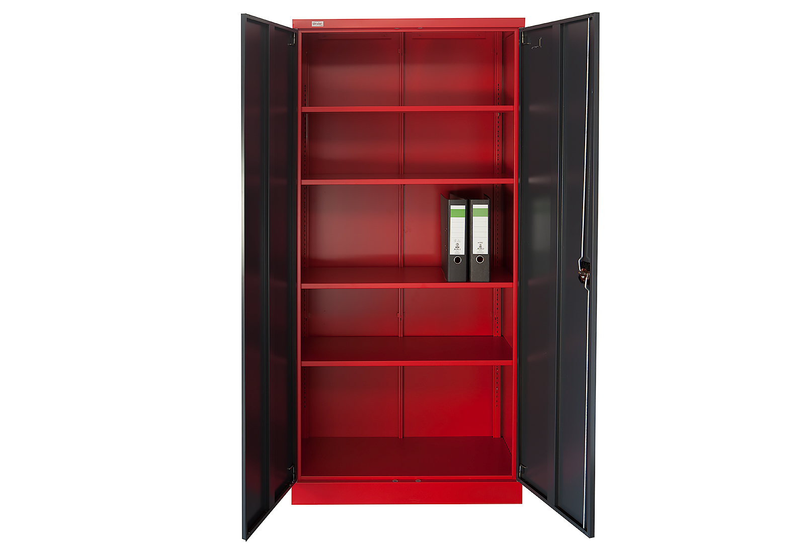 Steel Office-Cabinet "Moskau", red/dark-gray
