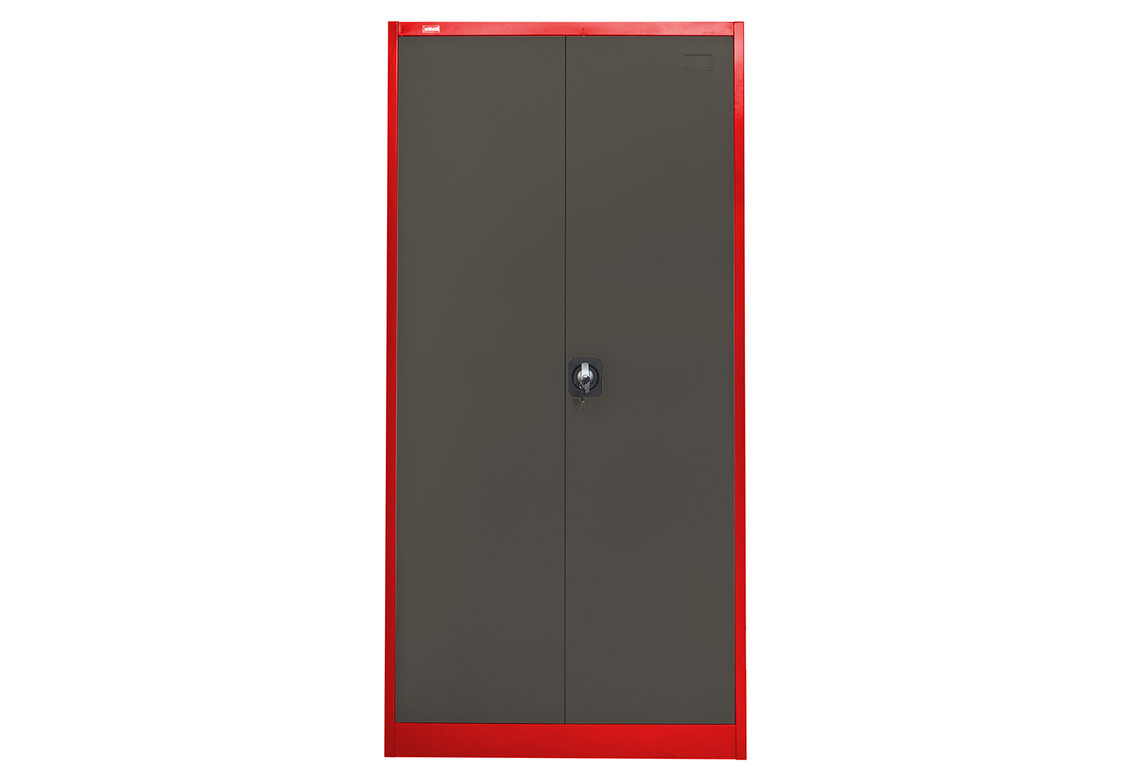 Steel Office-Cabinet "Omsk", red/dark-gray