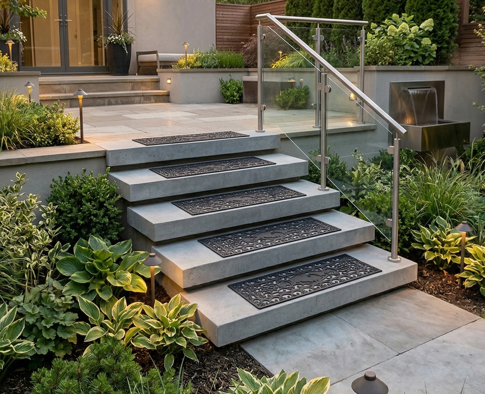 Stufenmatten ESCALERA 5er-Set Außenbereiche Treppenmatten