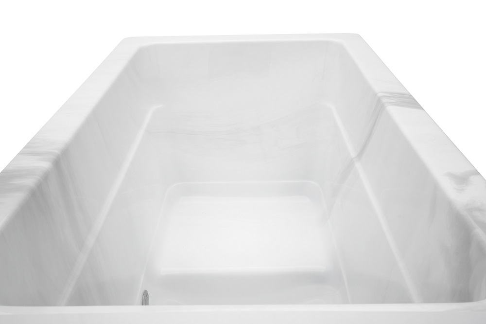 Eiswanne Badewanne Saunawanne Kaltwanne NARSARA marmorweiß-anthrazit