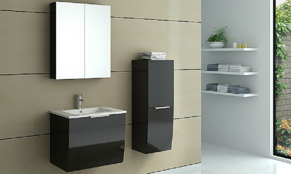 Bath furniture "Rorschach" in black