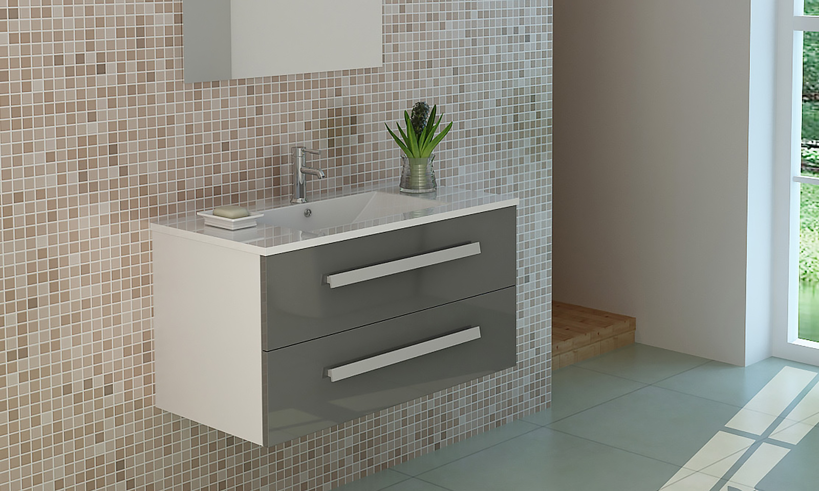 Bath furniture Rapperswil grey