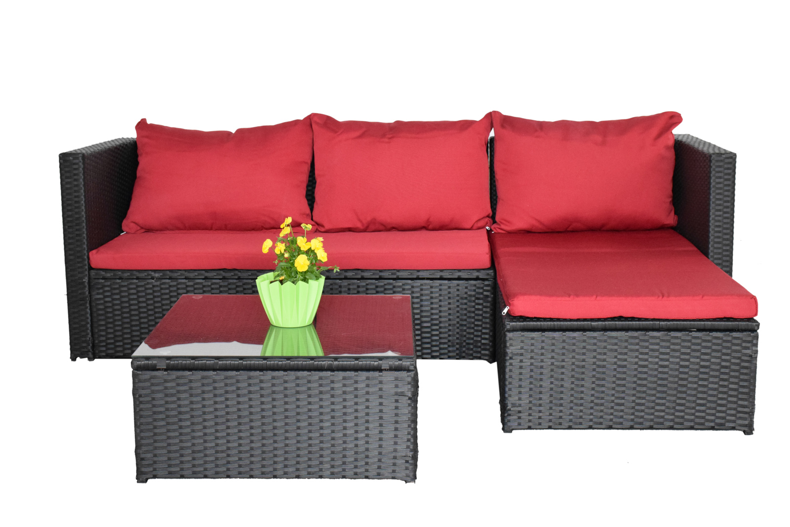 Garden furniture Bergen III black red