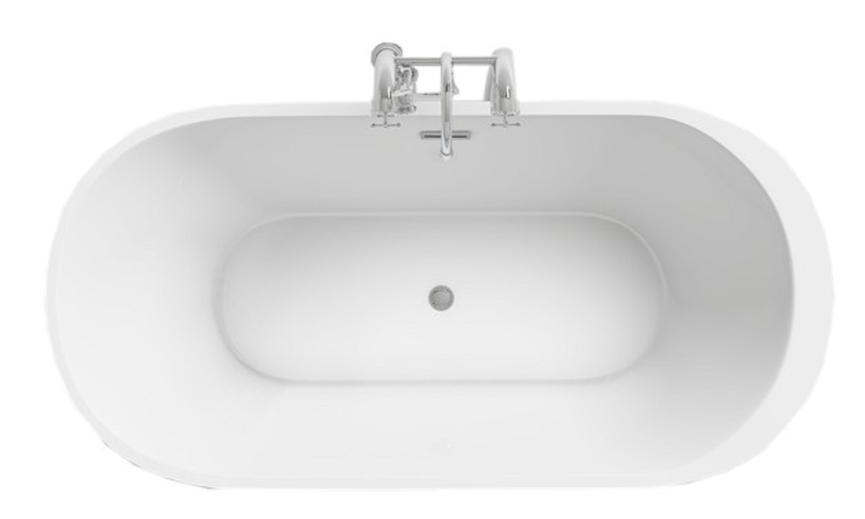 Badewanne WETZIKON weiss 170 x 80 cm
