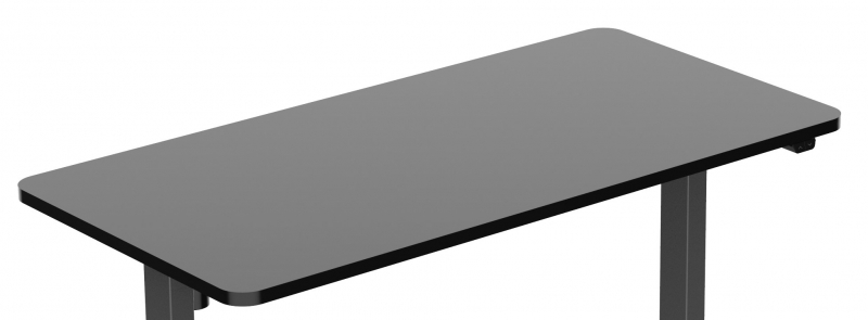 Height-adjustable desk (base + tabletop), black