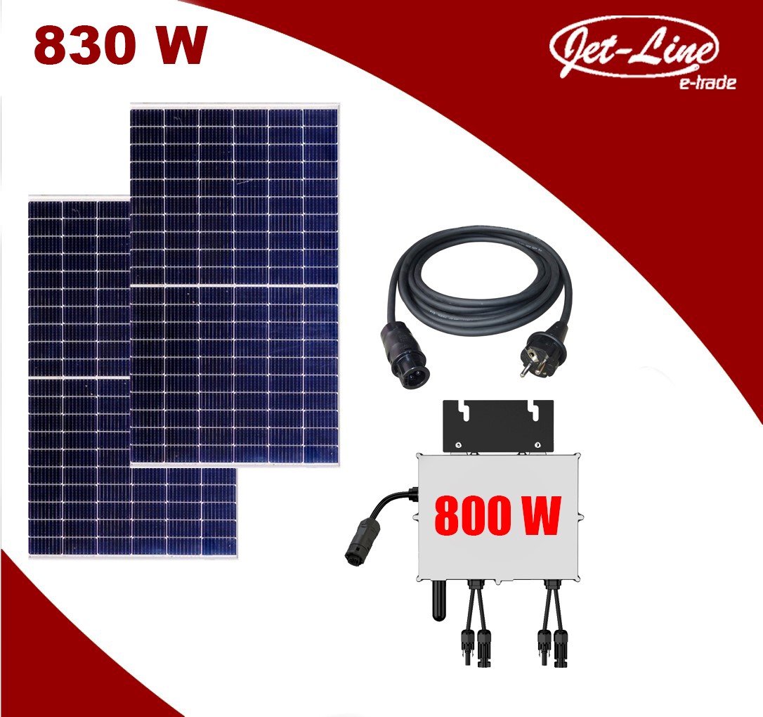 Balkonsolaranlage 830W Module 800W/600W Wechselrichter drosselbar App