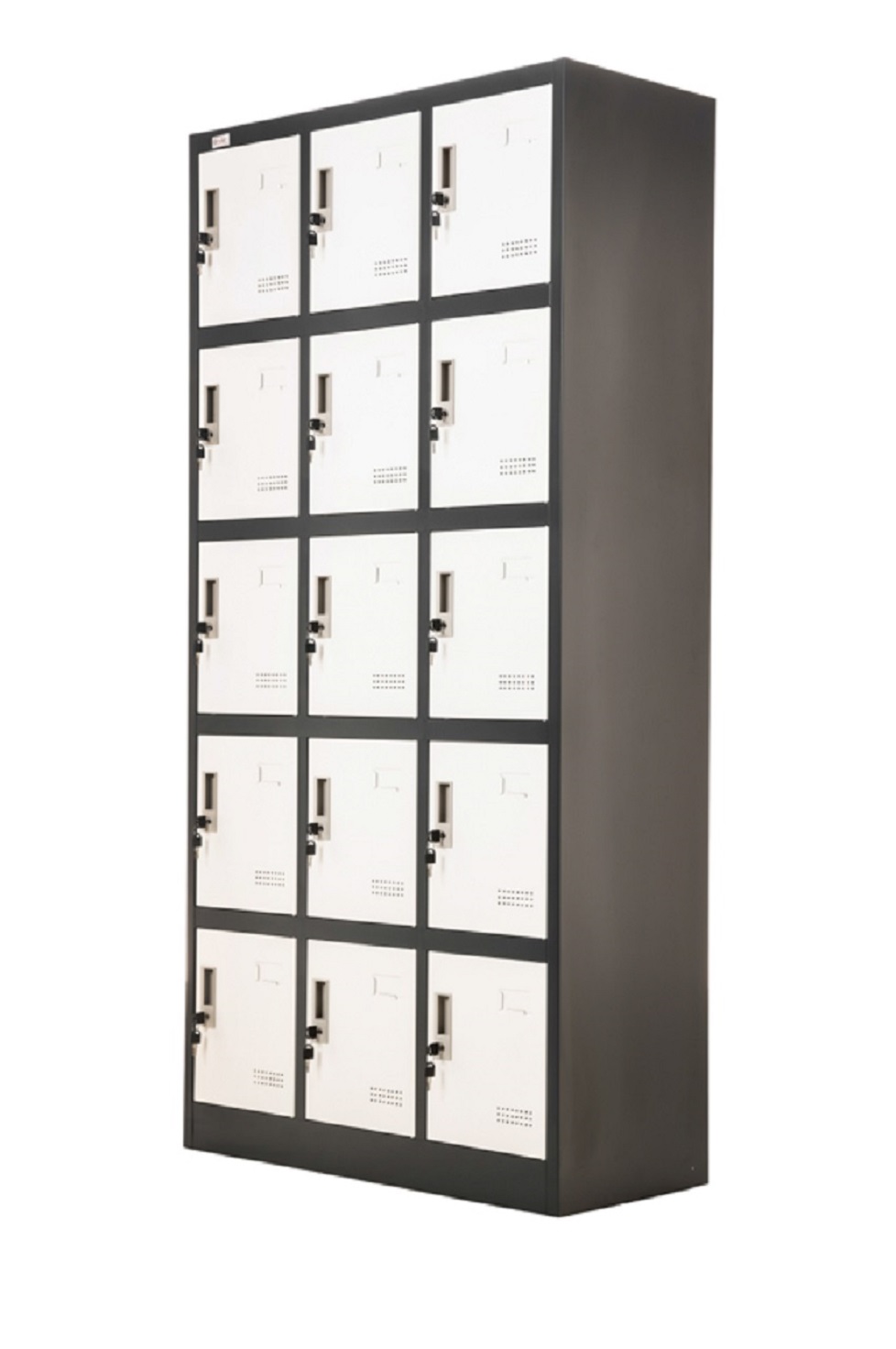 Steel Office-Cabinet BUDAPEST locker 1door dark grey-white