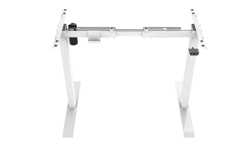 Height-adjustable desk (base + tabletop), white