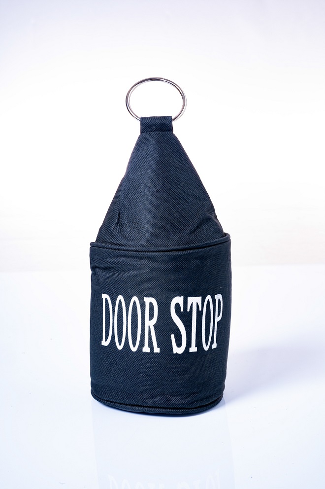 Door stopper SILVESTER black with ring