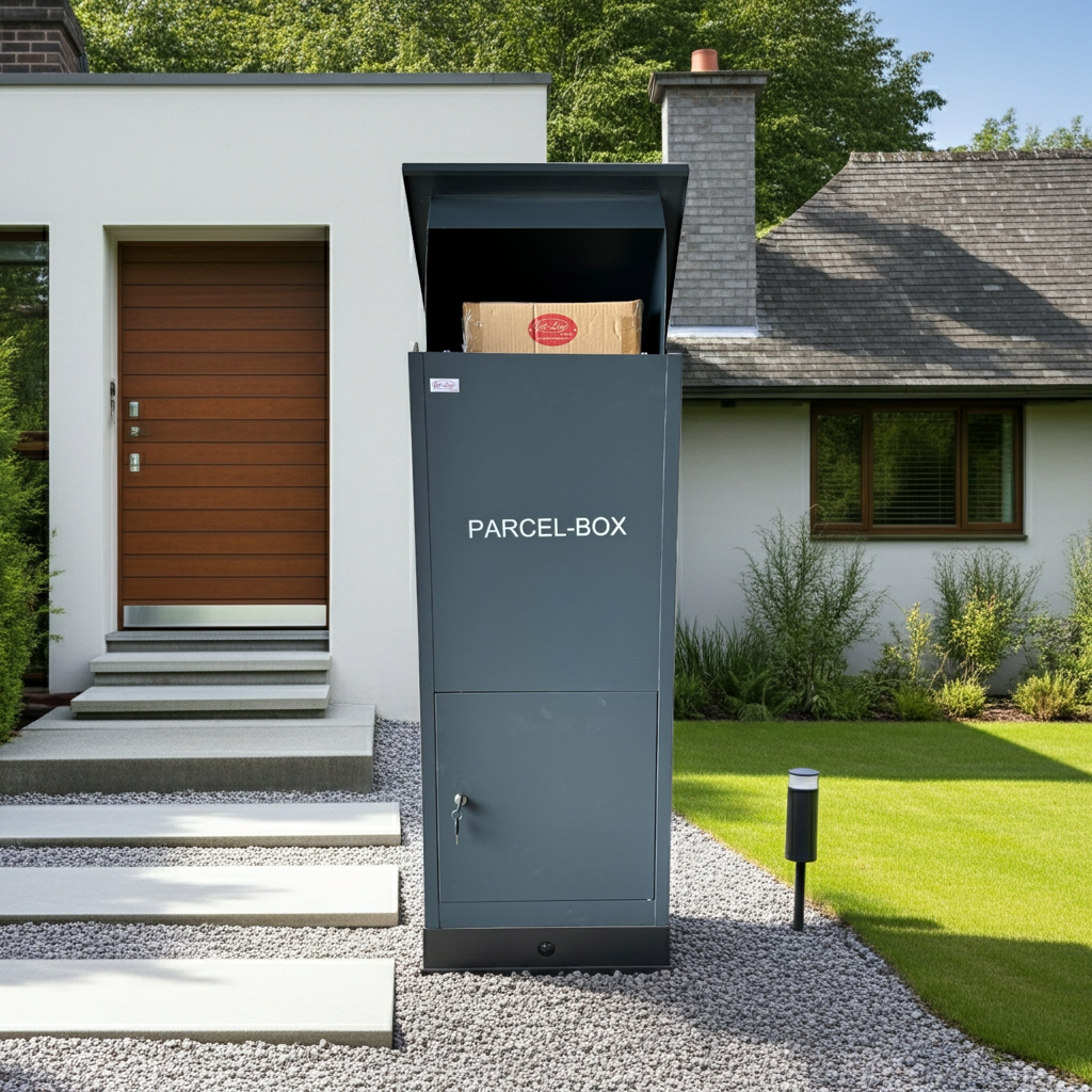 Jet-Line® | Paketbox |Paketablage Briefbox mit Paketfach Gr.XX L | Metall anthrazit 99,5x35x45,5cm