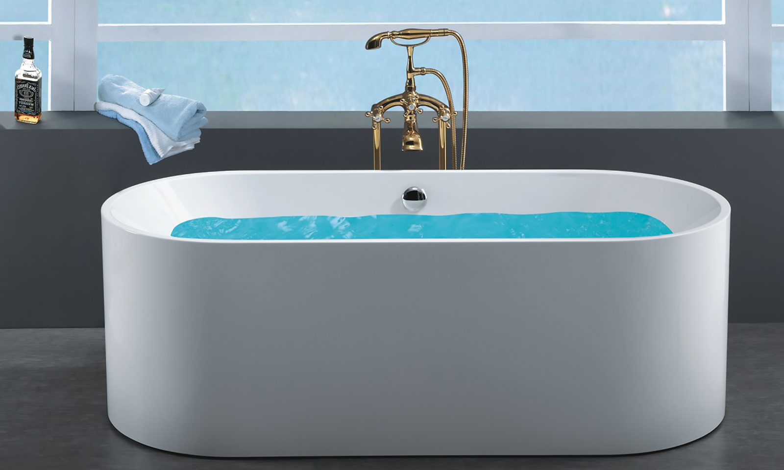 Badewanne WETZIKON weiss 170 x 80 cm