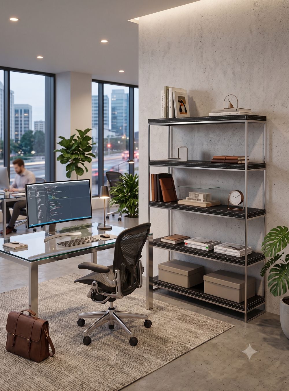 Büromöbel Büro Schrank Aktenschrank FORLI schwarz 1000x300 x1140 mm Kunstleder Homeoffice