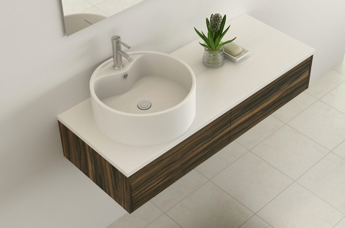 Bath furniture Biel walnut optic