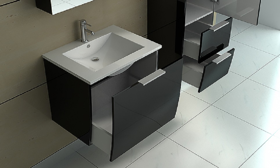 Bath furniture "Rorschach" in black