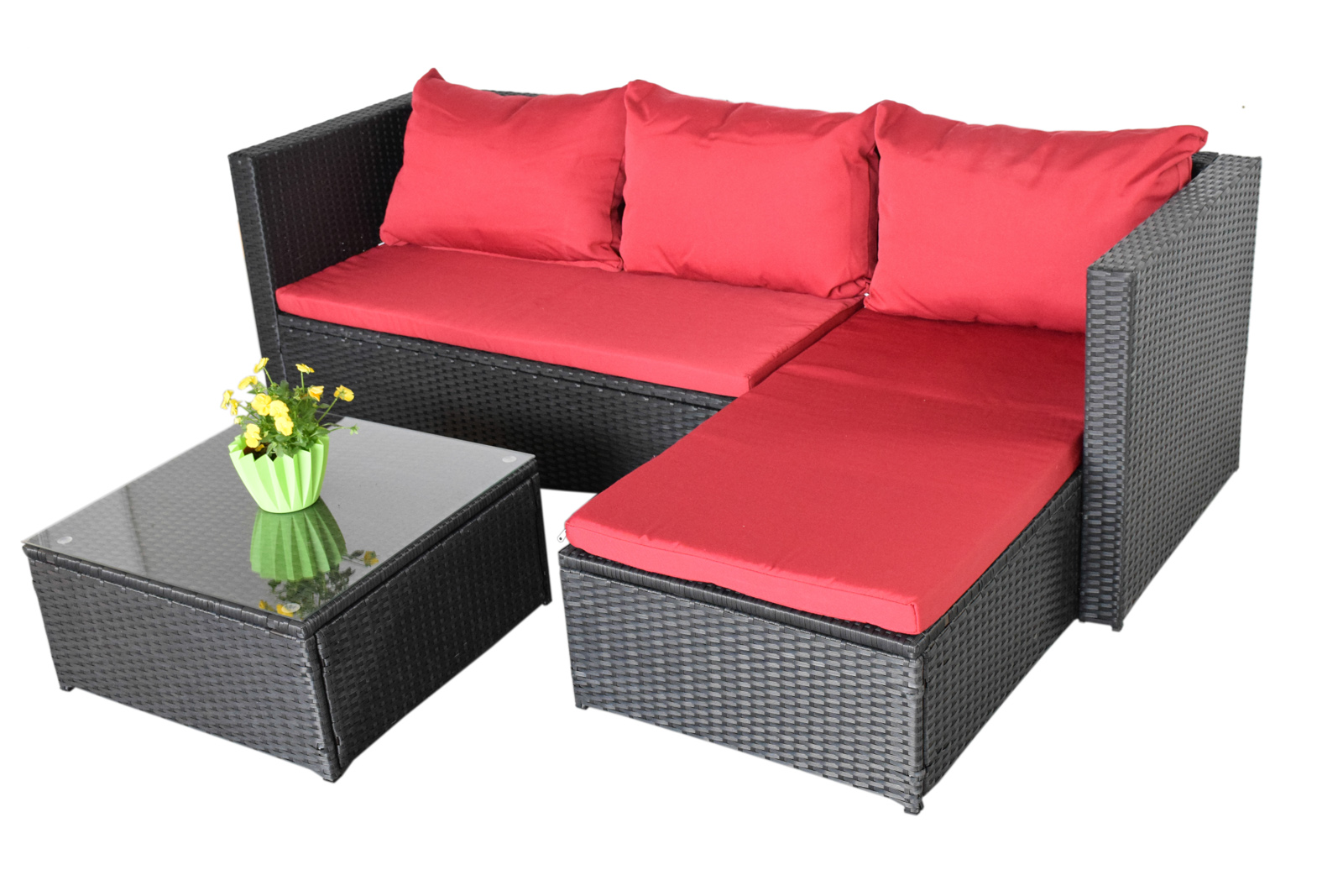 Garden furniture Bergen III black red