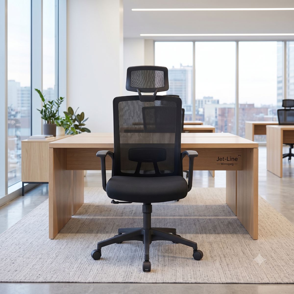 Bürostuhl Schreibtischstuhl Büroausstattung ergonomisch schwarz Jet-Line Drehstuhl Drehsessel Büro