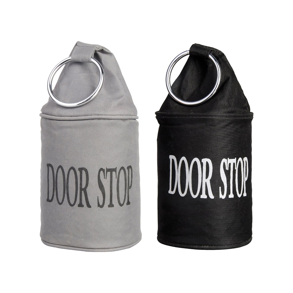 Door stopper SILVESTER black with ring