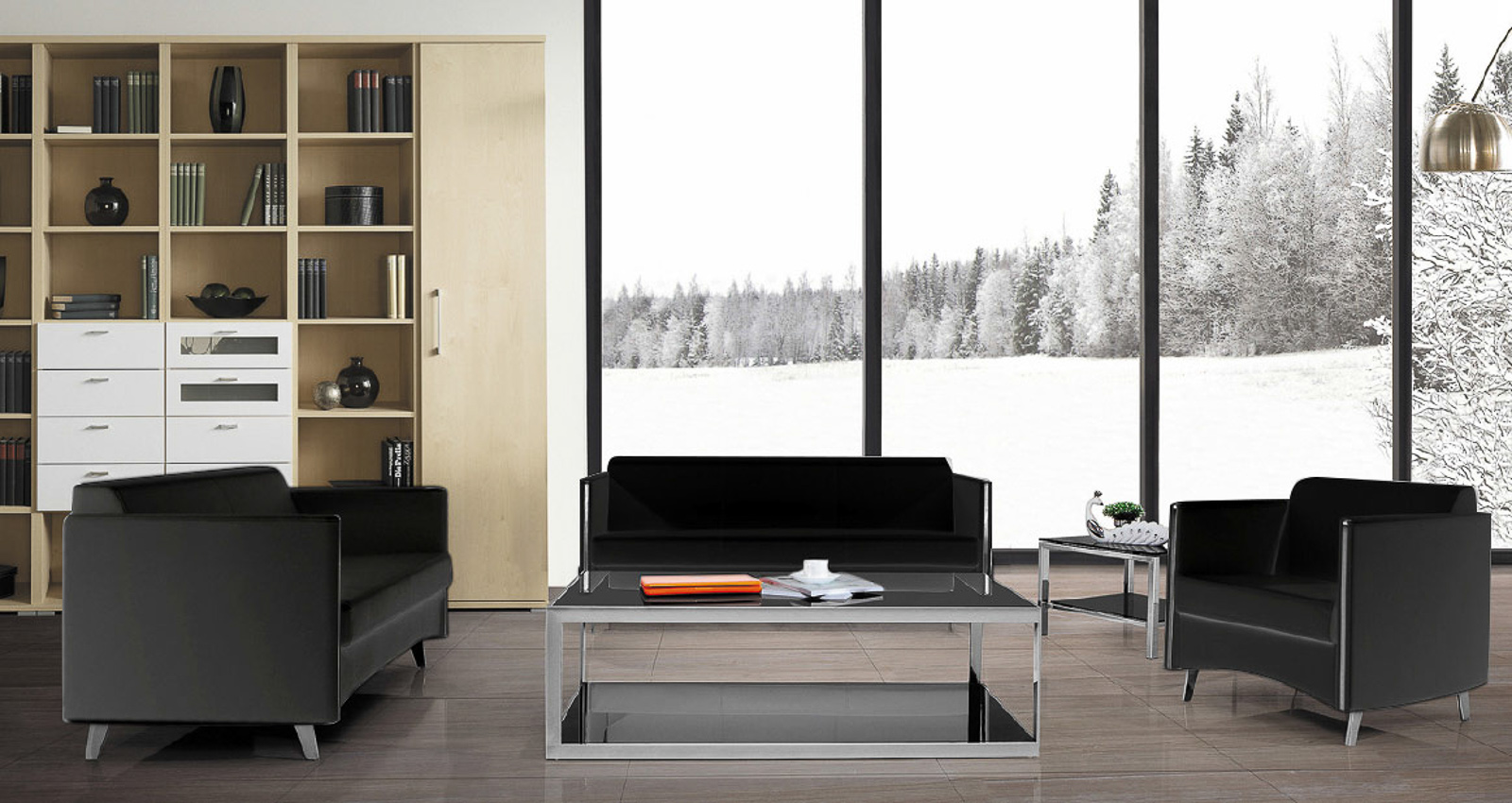 Lounge-Sofa "Sidney", black