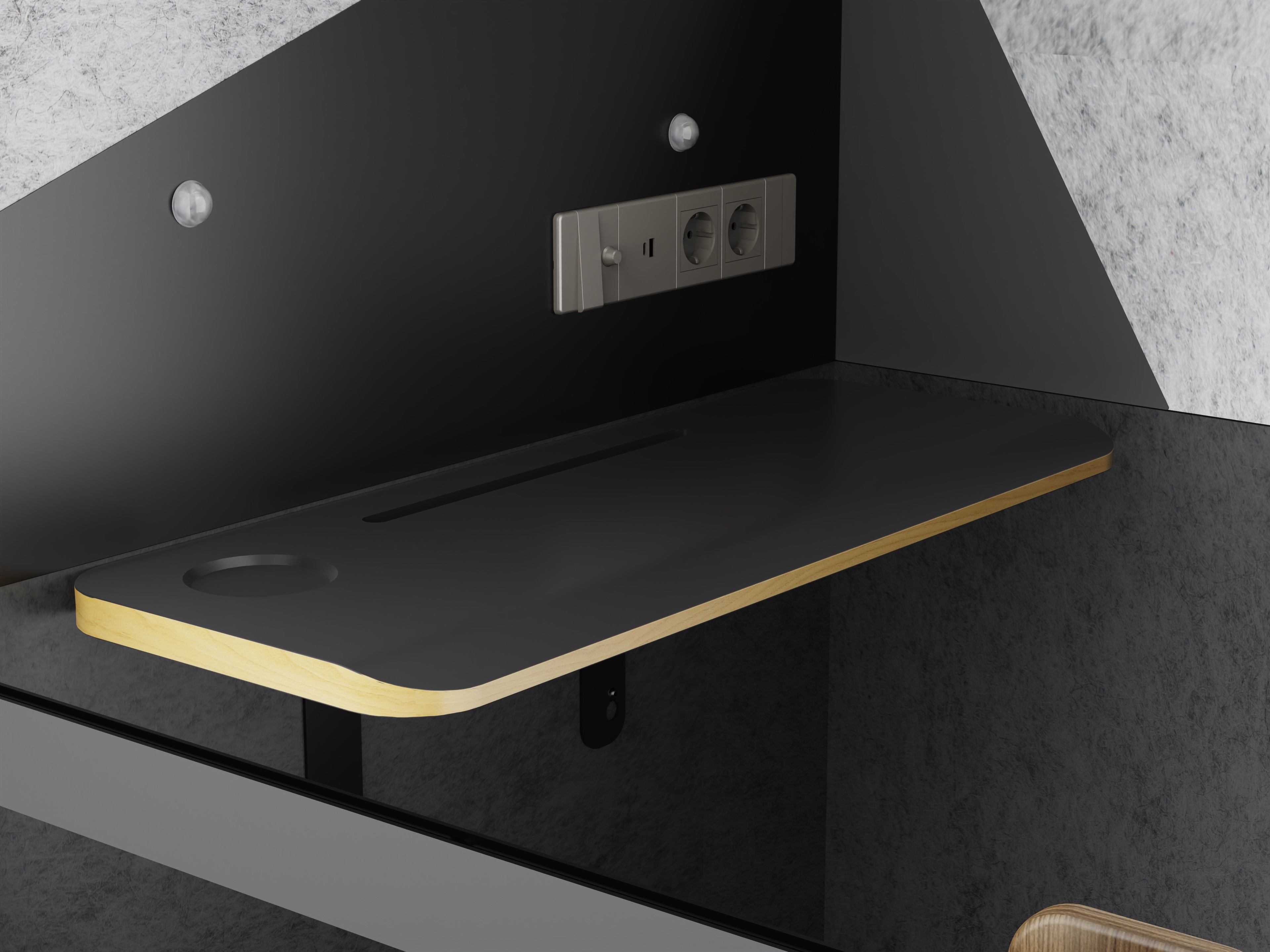 Telefonbox Büro Schallschutzkabine Meetingraum 1000x1000x2300 anthrazit - weiss Jet-Line