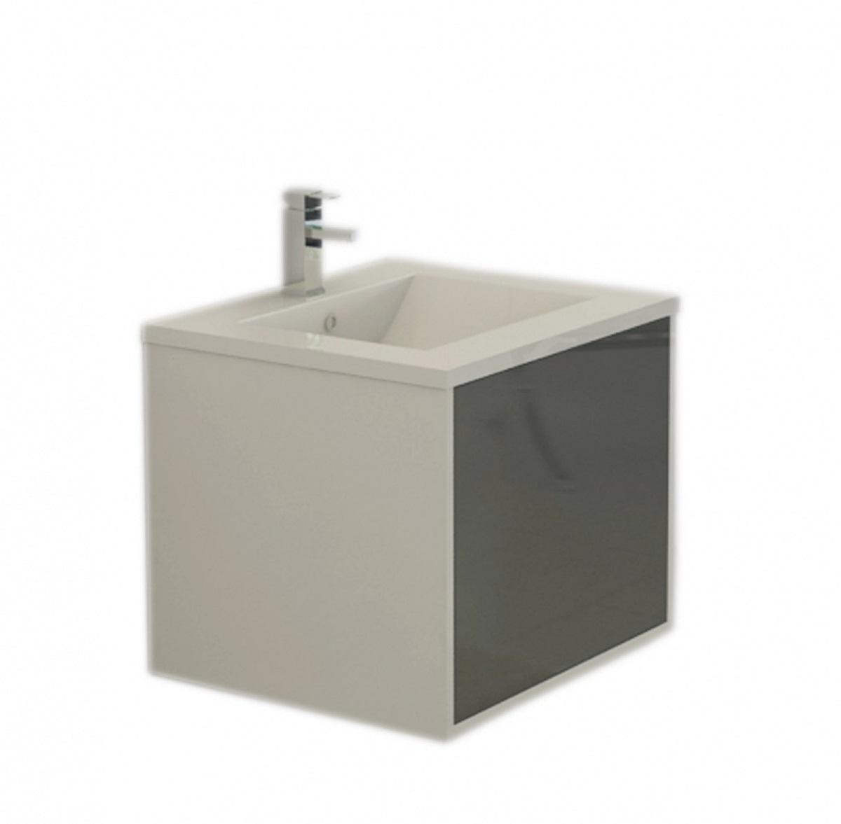 Jet-Line Bath-Set 'Linz' grey, high-gloss, new