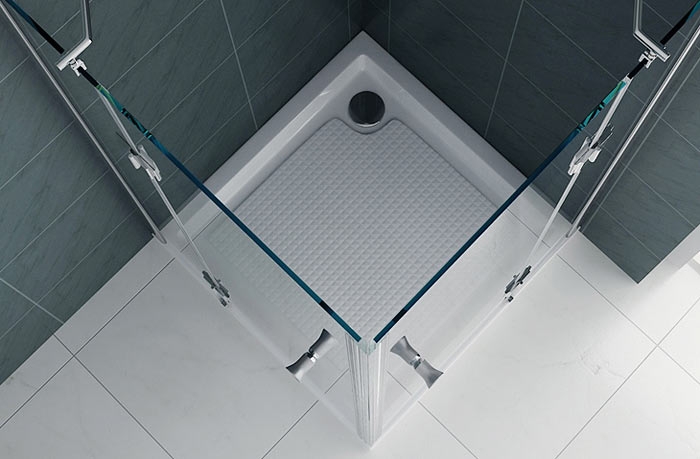 Duschtasse Neapel 80 x 80 cm Duch Tasse Glas Dusche weiss Jet-Line Duschwanne Duschboden Badezimmer