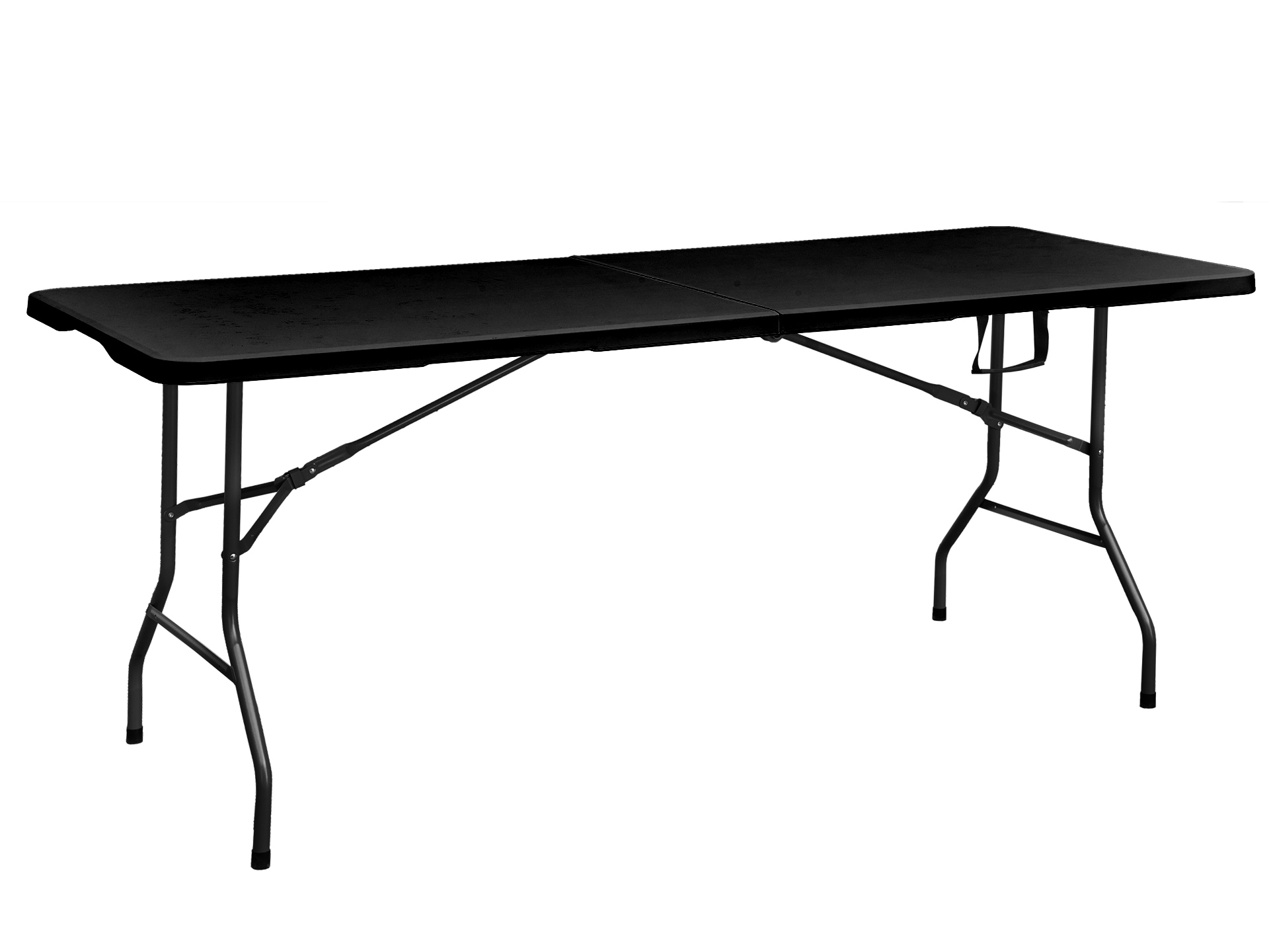 Buffettisch Gartentisch Klapptisch zusammenklappbar faltbar schwarz grau 180x70x74cm NIKOLAUS